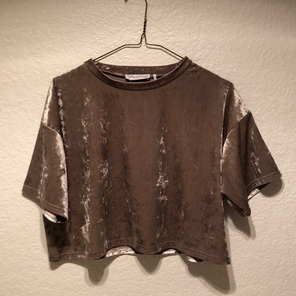 Urban Outfitters Crushed Velvet Crop Top